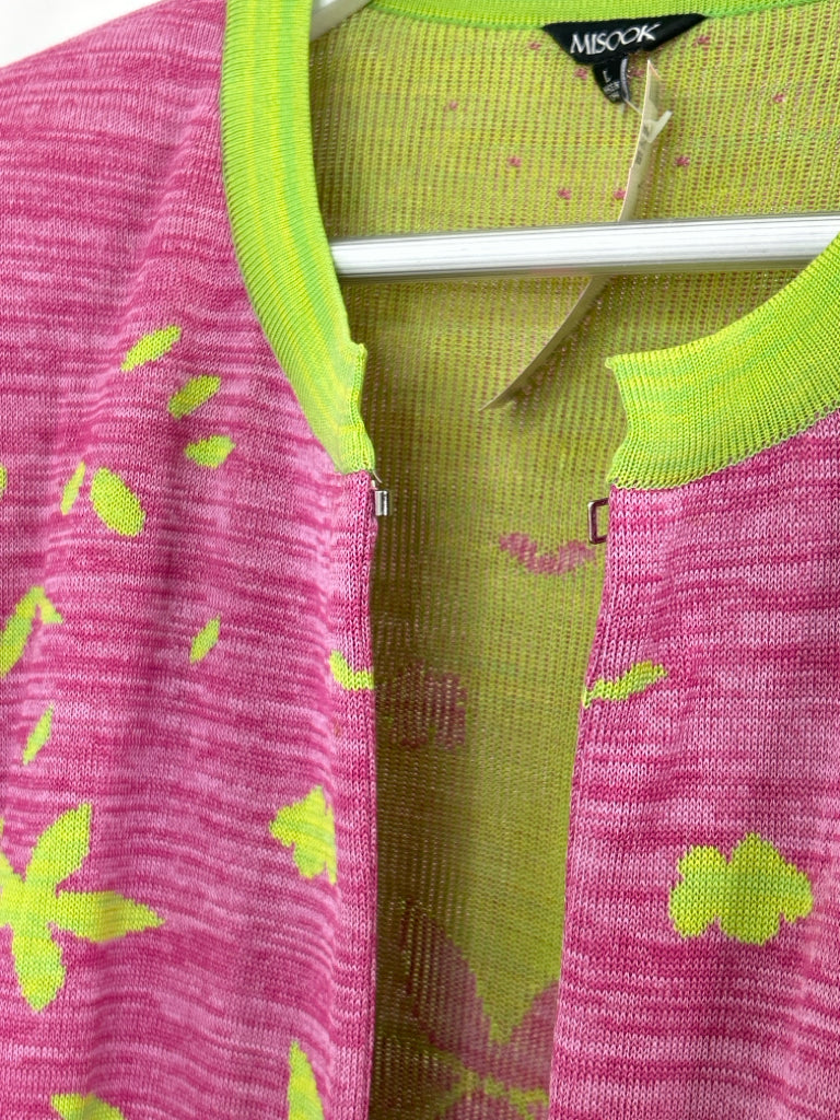 MISOOK Size L Pink Print Women's Jacket