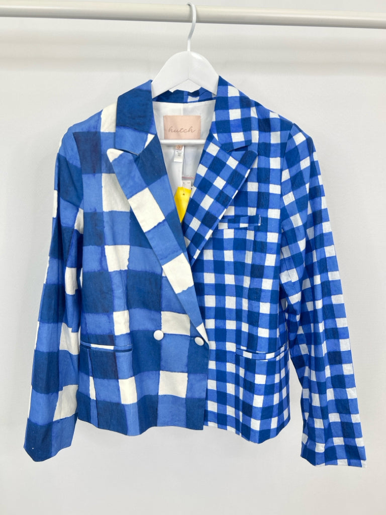 HUTCH Women Size S blue and white Blazer