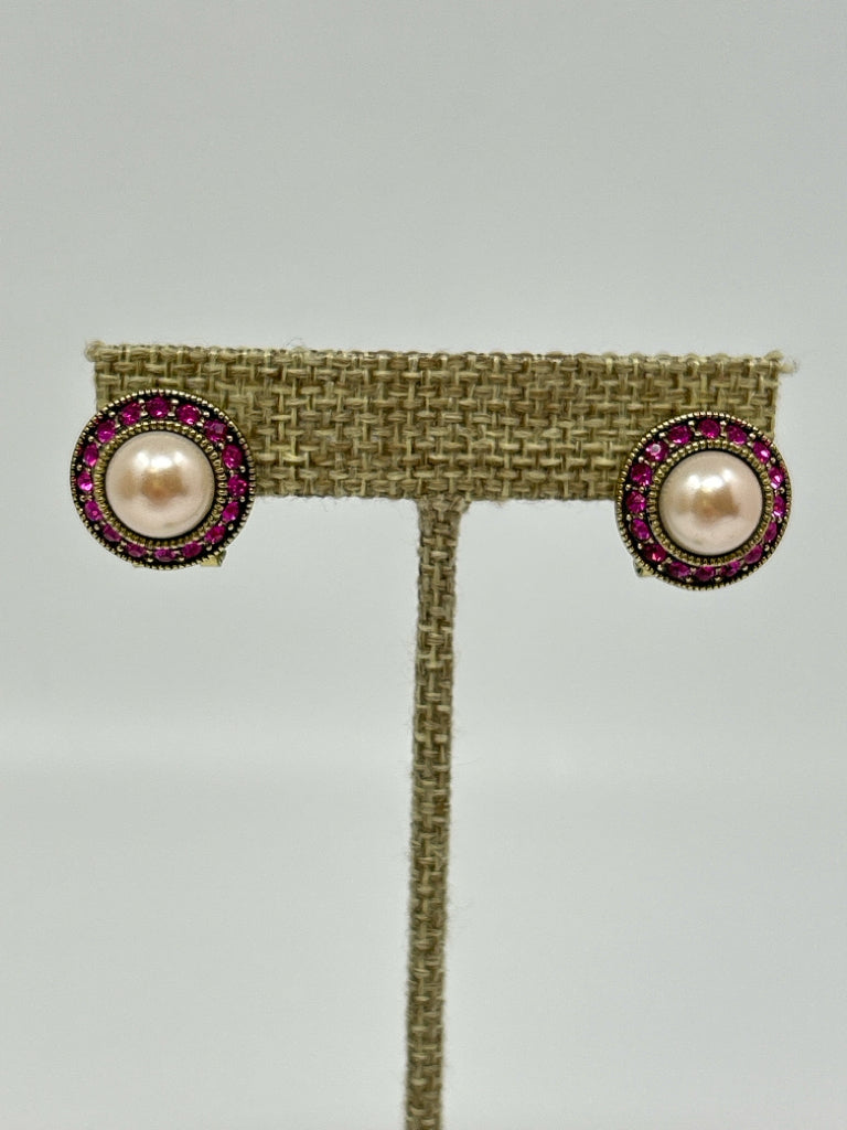 HEIDI DAUS Pink and Gold Earrings