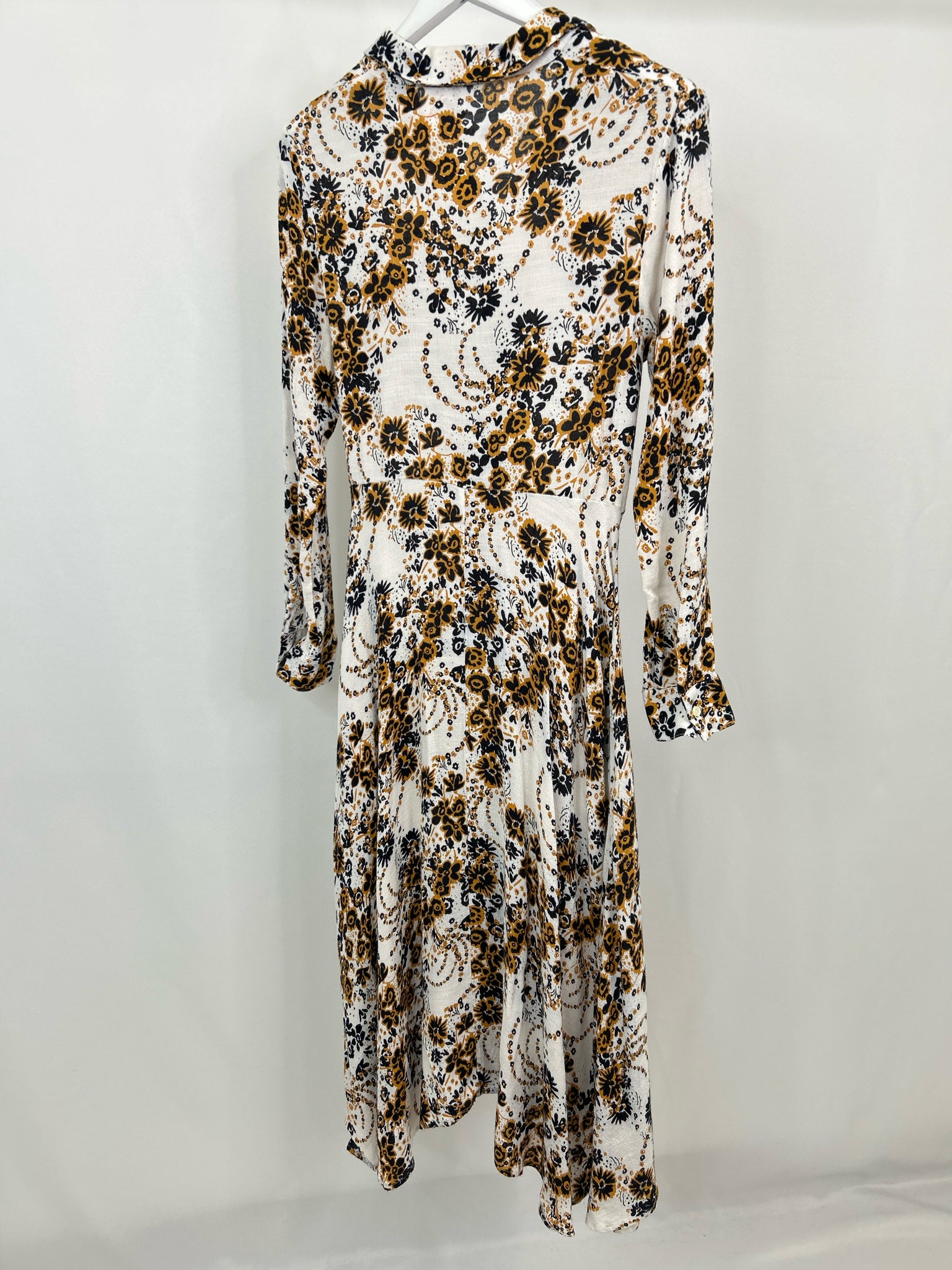 FREE PEOPLE Size 6 gold print Women Dress