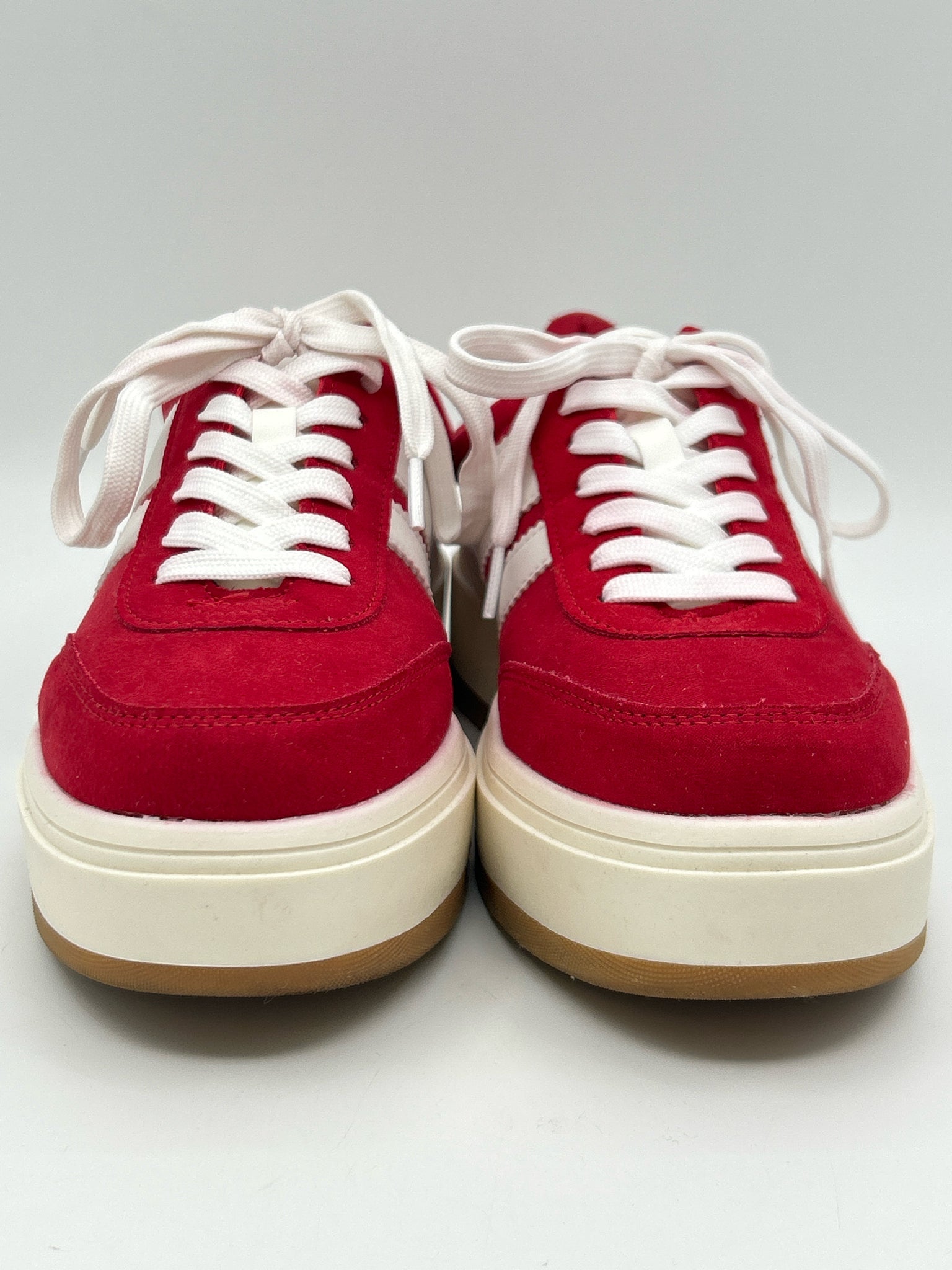 MADDEN GIRL Size 8M red and white Women Sneakers