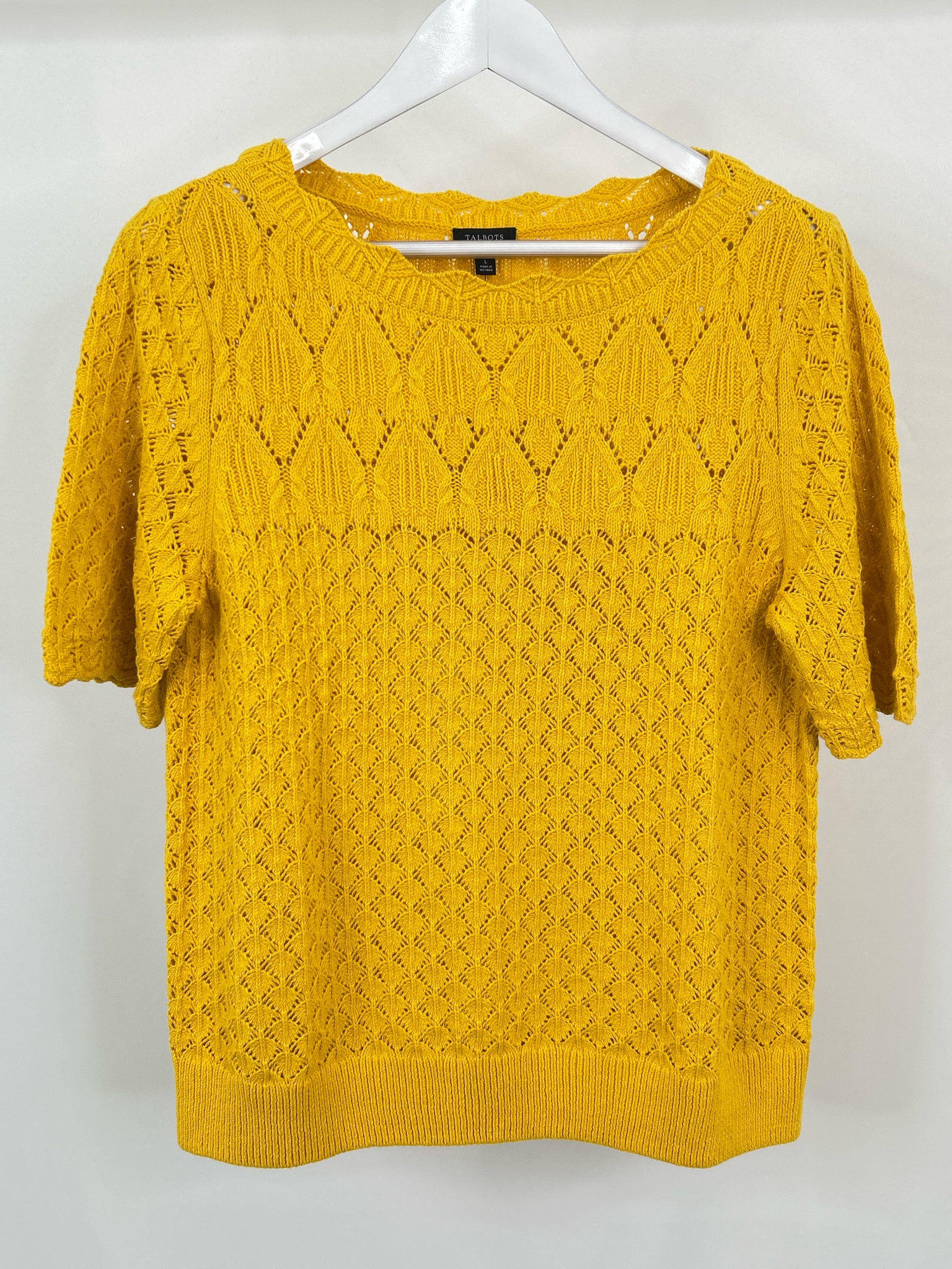 TALBOTS Size L Yellow Women Sweater