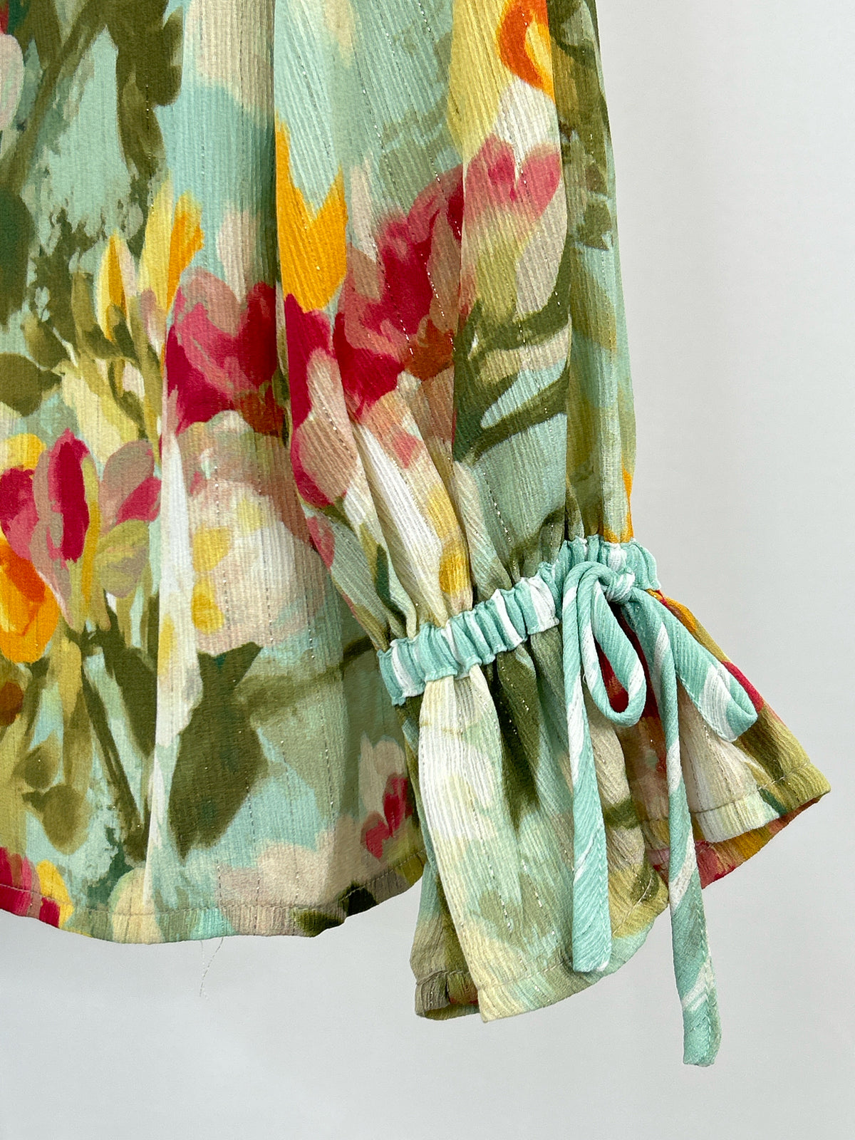 NICOLE MILLER Size S AQUA FLORAL Women Top