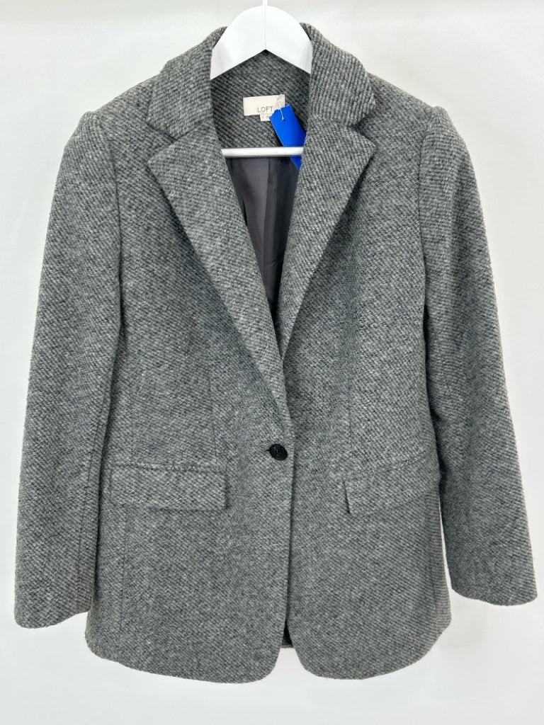 LOFT Women Size 4 Gray Blazer