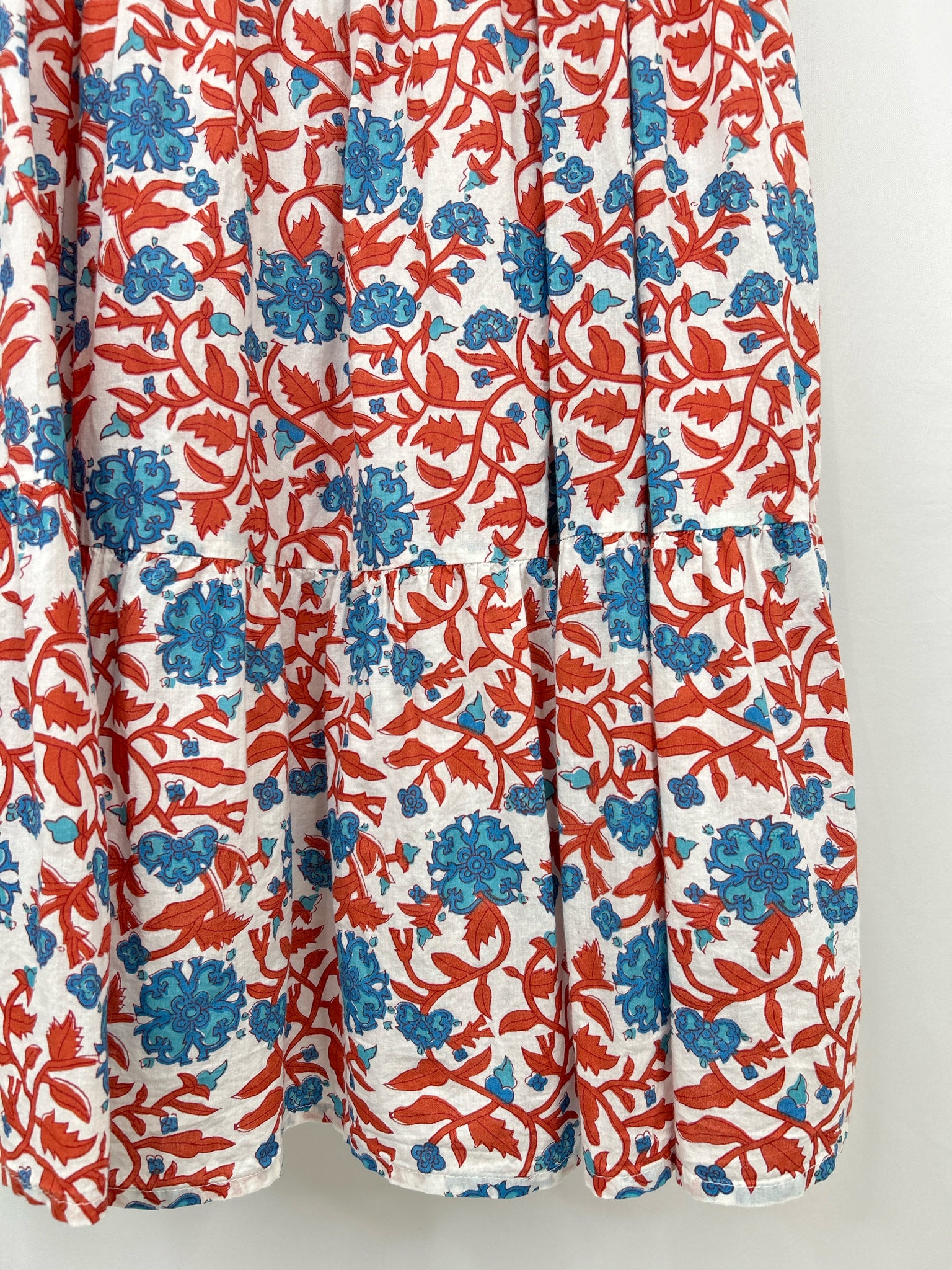 VICTORIA DUNN Size M CORAL AND BLUE Women Dress