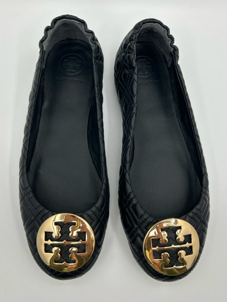 TORY BURCH Women Size 7M Black Quilted Flats