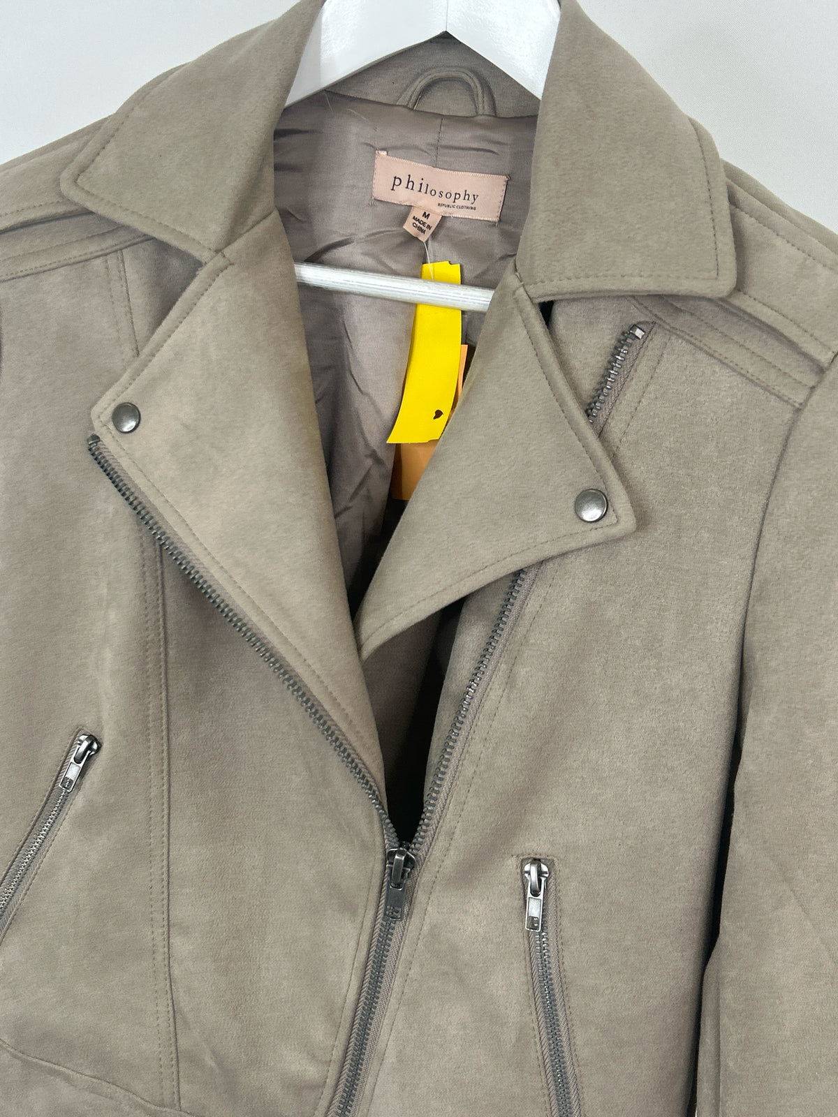 PHILOSOPHY Size M Taupe Women Jacket