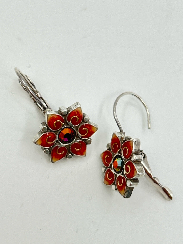 BRIGHTON Silver and Orange Earrings