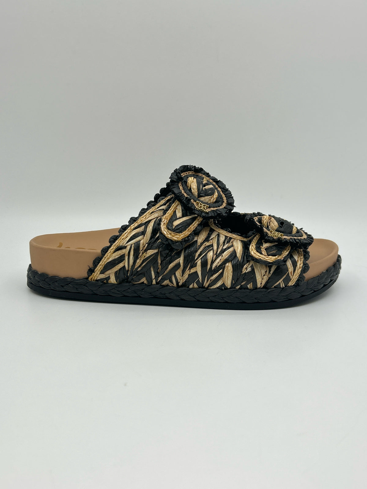 SAM EDELMAN Size 8.5M CREAM & BLACK Women Sandal