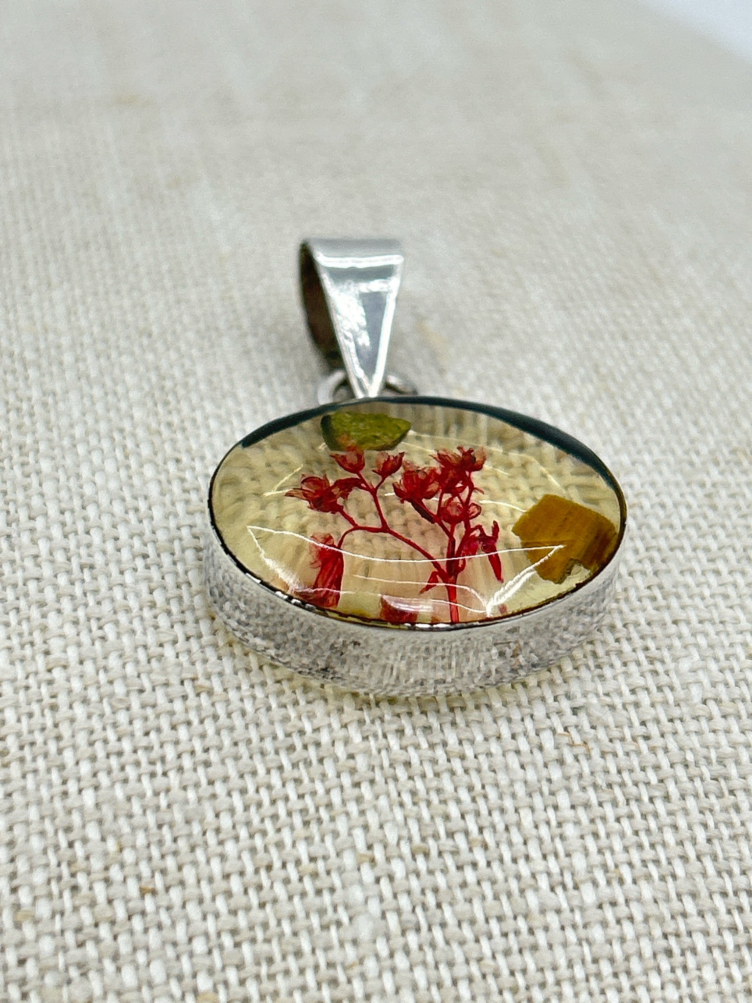 Sterling Silver Floral Pendant