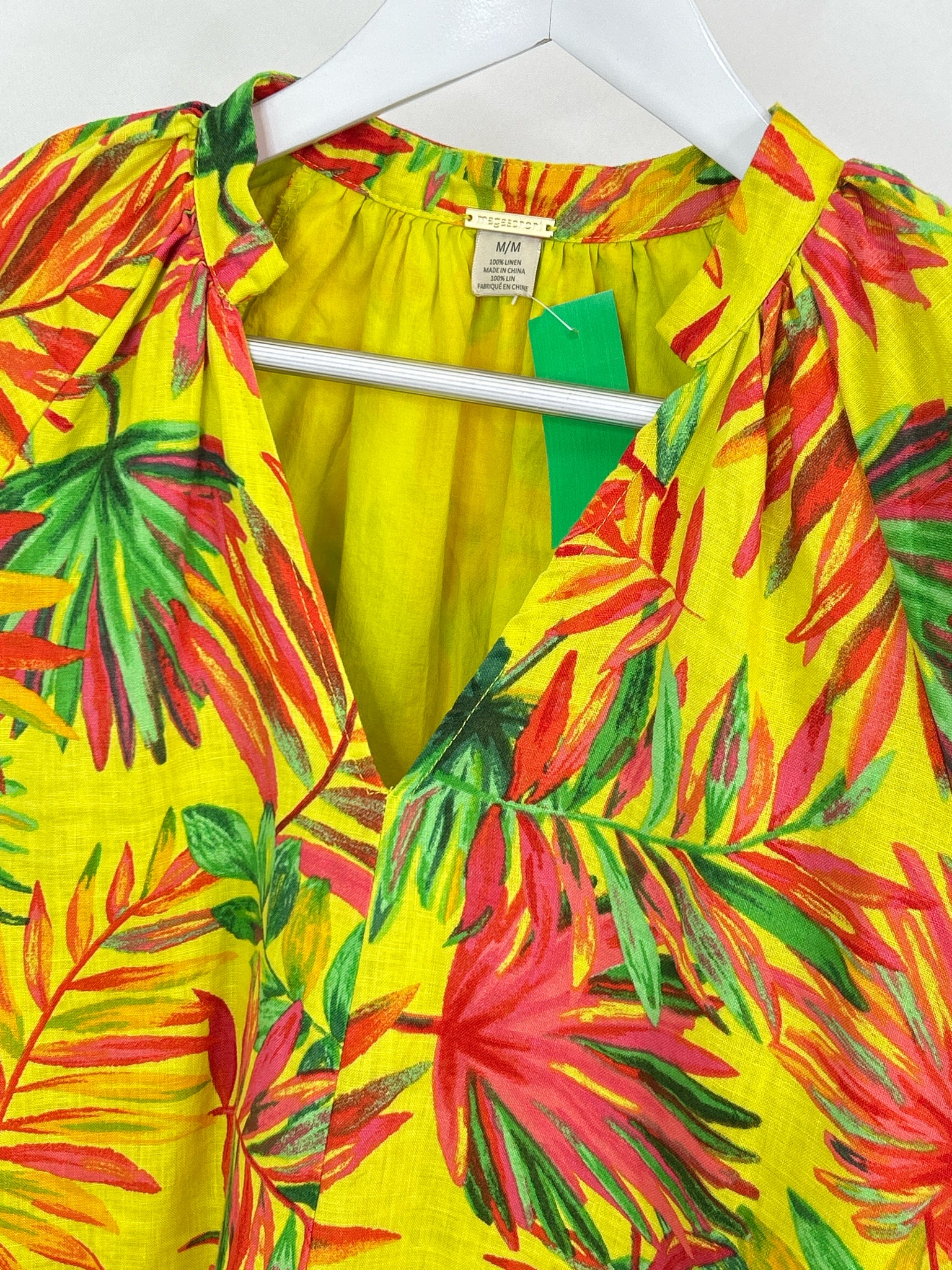 MAGASCHONI Size M Yellow and green Women Dress