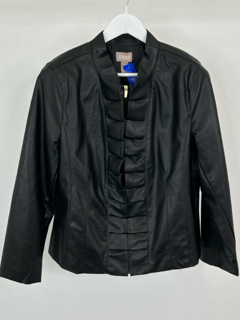 CHICO'S Women Size 12 Black Jacket