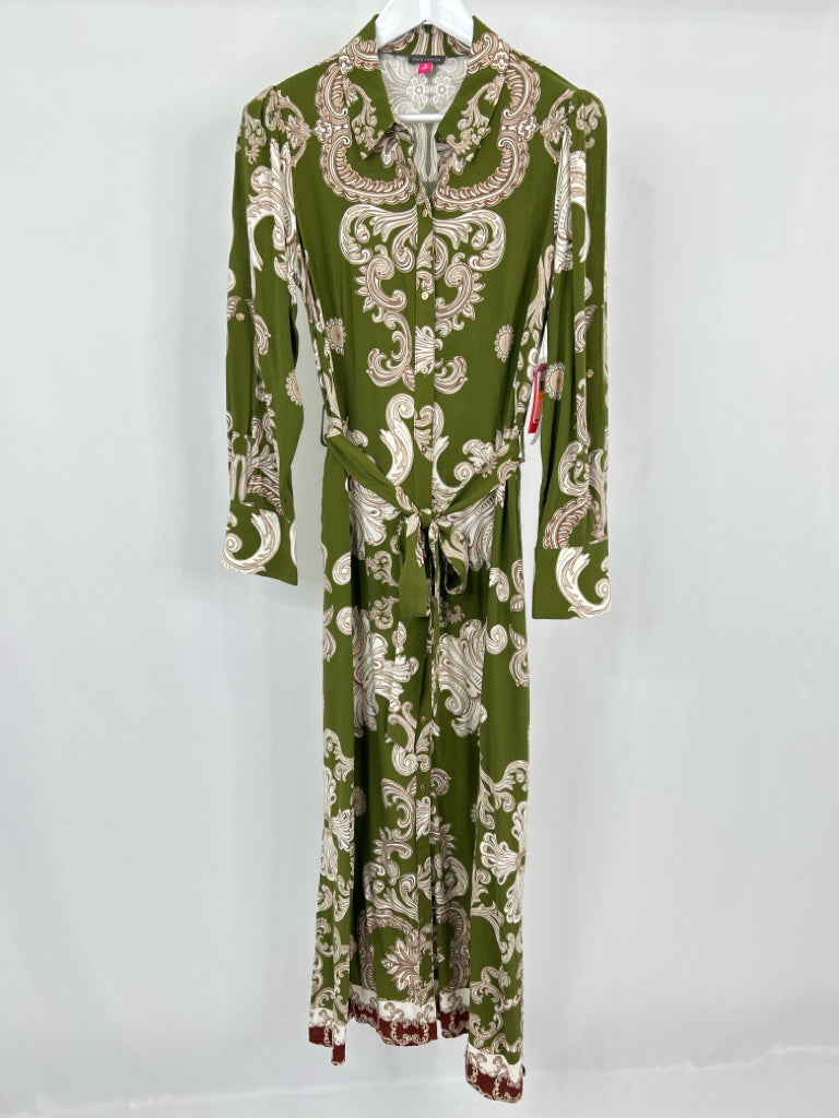 VINCE CAMUTO Size M OLIVE GREEN Women's Dress