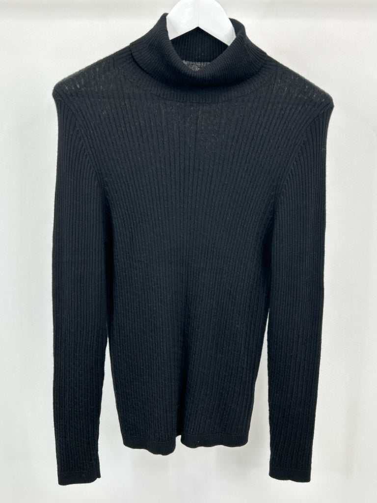 ST JOHN Women Size XL Black Turtleneck