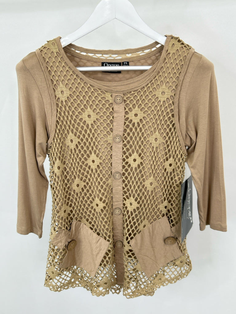 ONQUE CASUALS Size SP Tan Top NWT