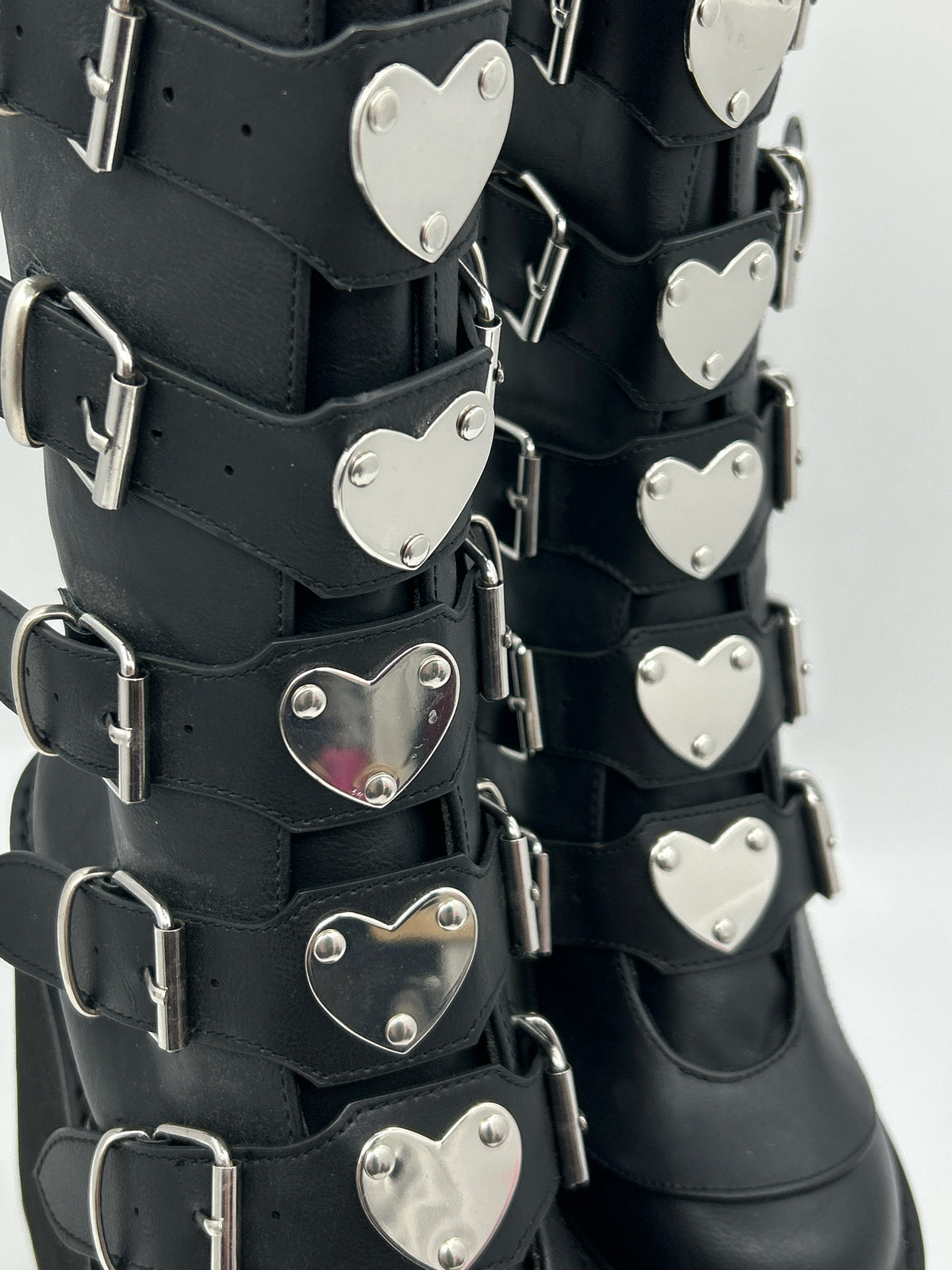 DEMONIA Size 10 Black Women Boots