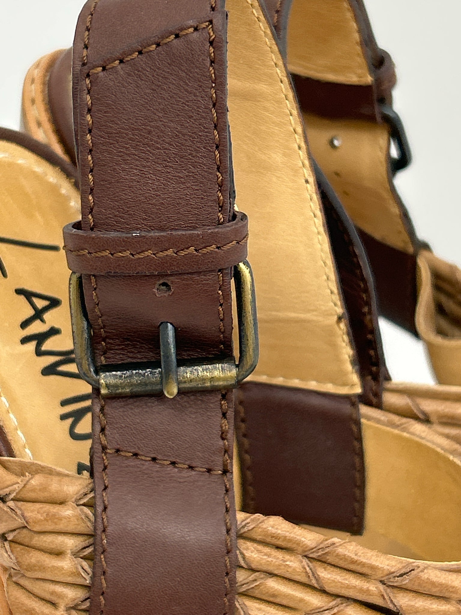 LANVIN Size 40.5 Brown Women Sandal