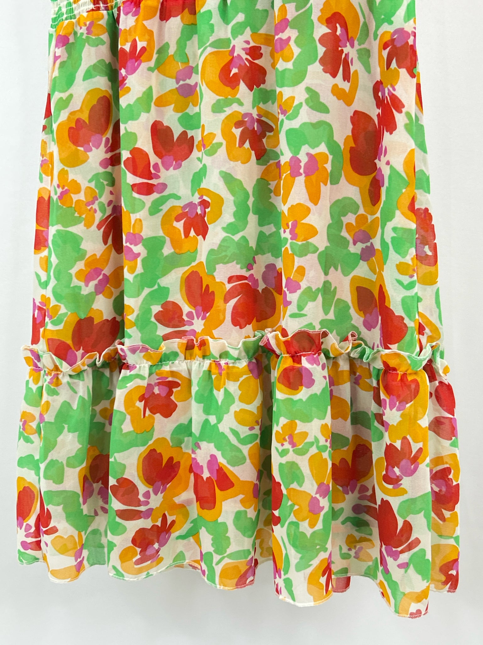 CABI Size S Green and Yellow Women's Dress