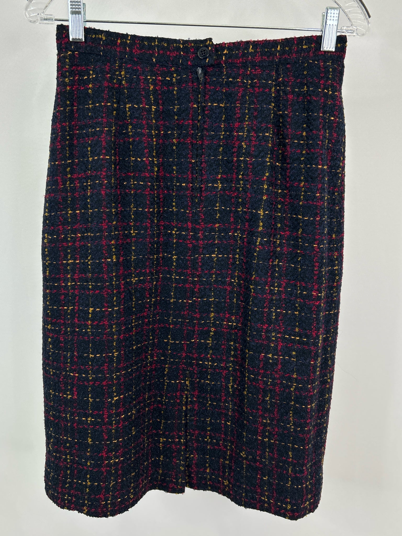 HERBERT GROSSMAN Size 8 Navy Women 2-Piece w/skirt