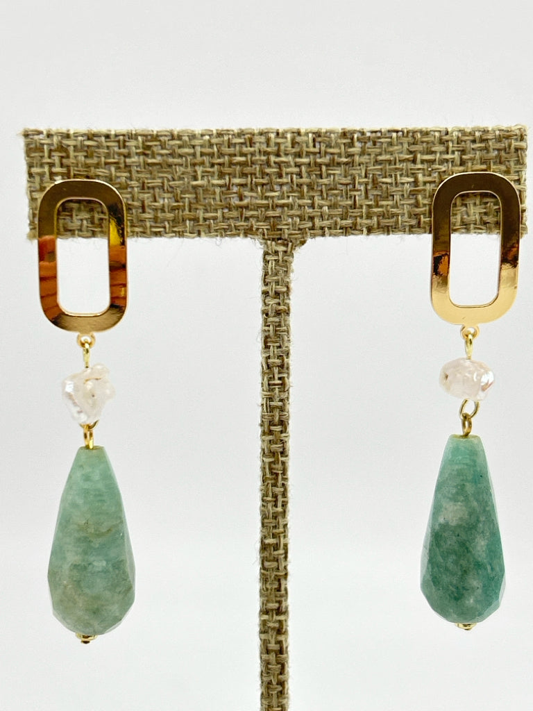 EYE CANDY Women GOLD AND GREEN Earrings