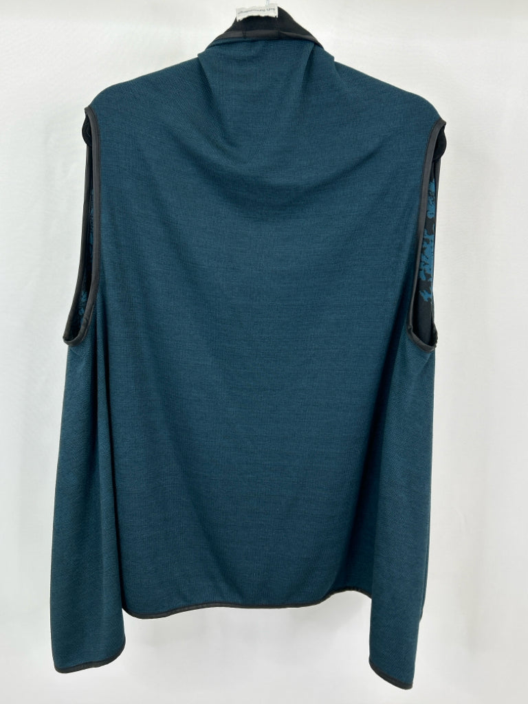 SOFT SURROUNDINGS Women Size PL/XL Black and Teal Cardigan