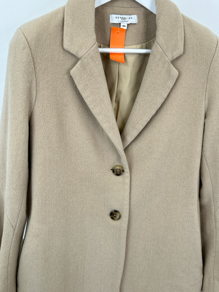 DEREK LAM Women Size 44 Light Brown Wool Coat