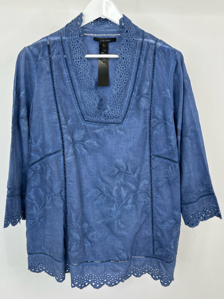 Ali Miles Size XL Blue Women's Tunic