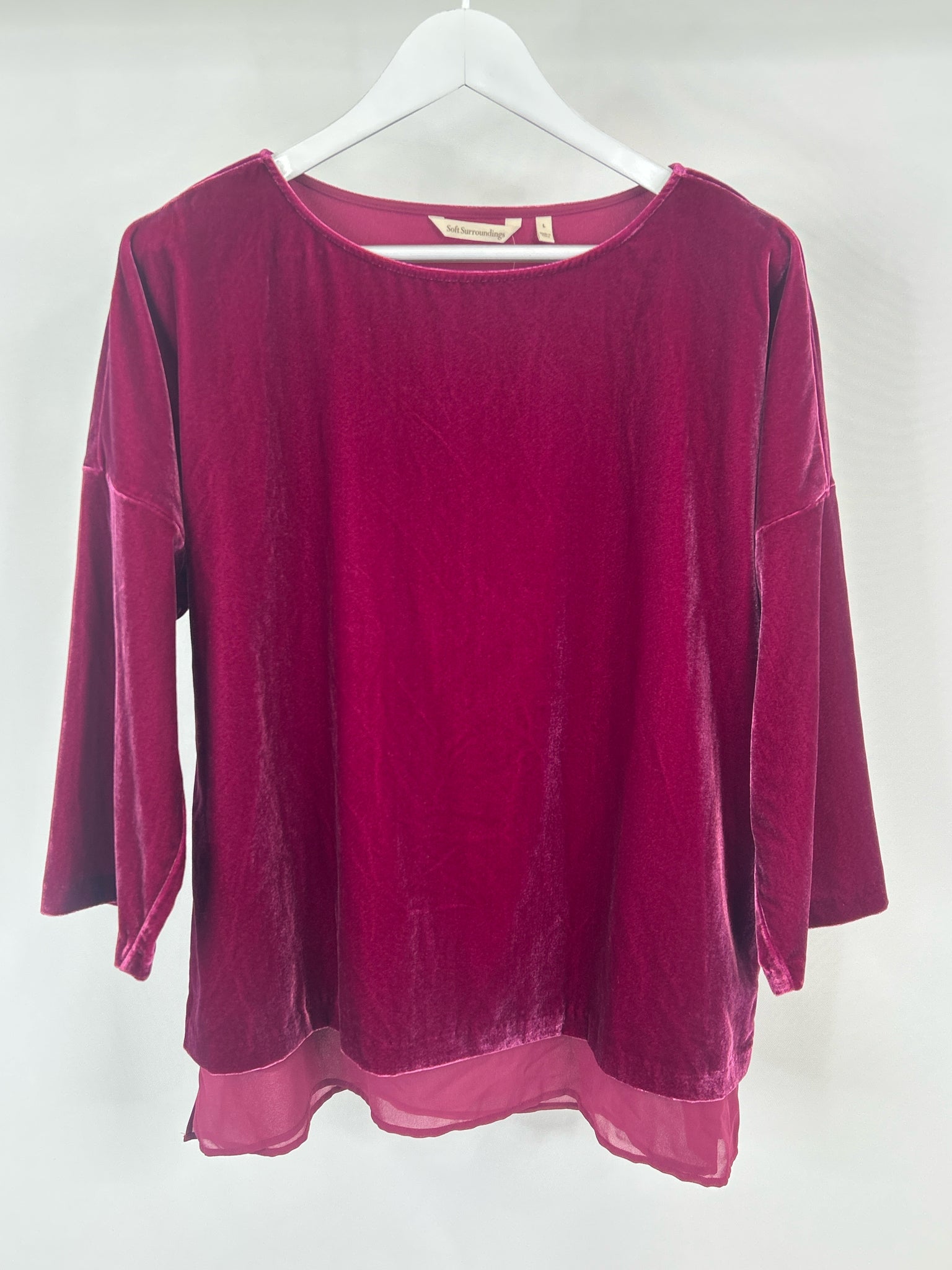 SOFT SURROUNDINGS Size XL Fuschia Women Tunic