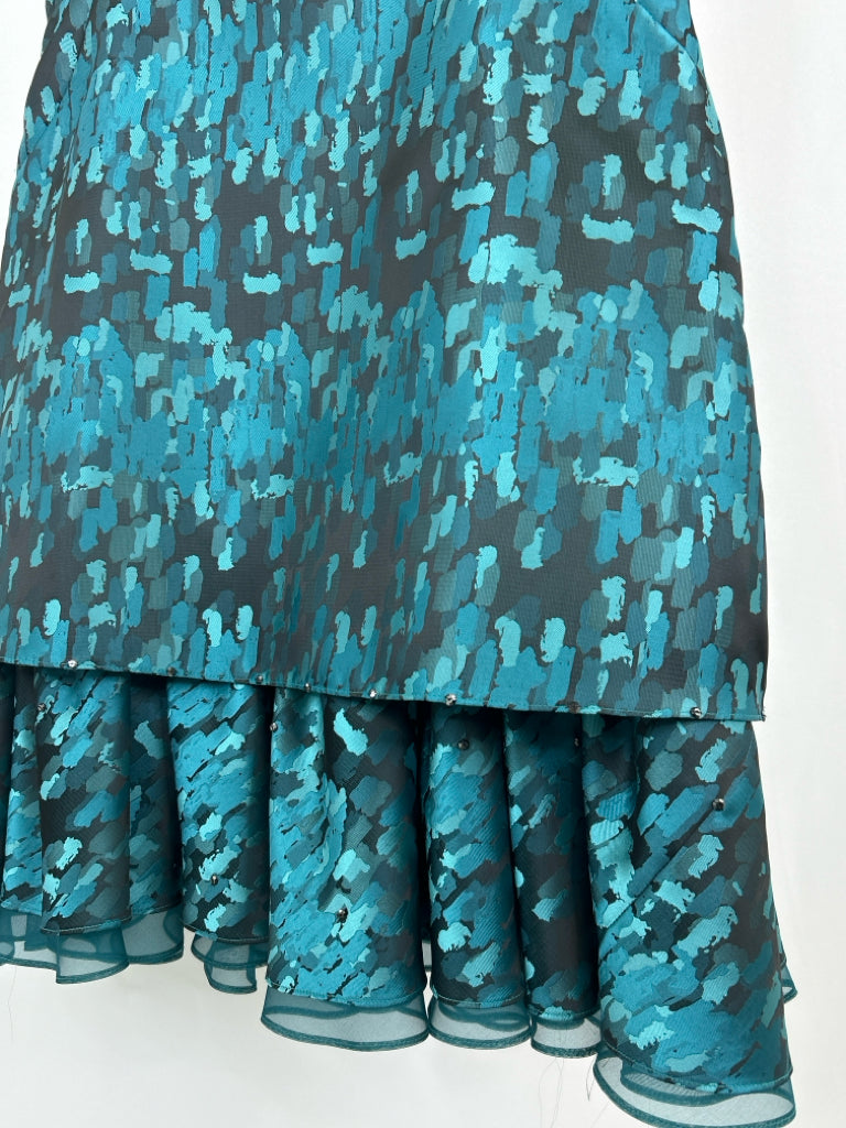 CAROL PERETZ Size 6 Teal Dress