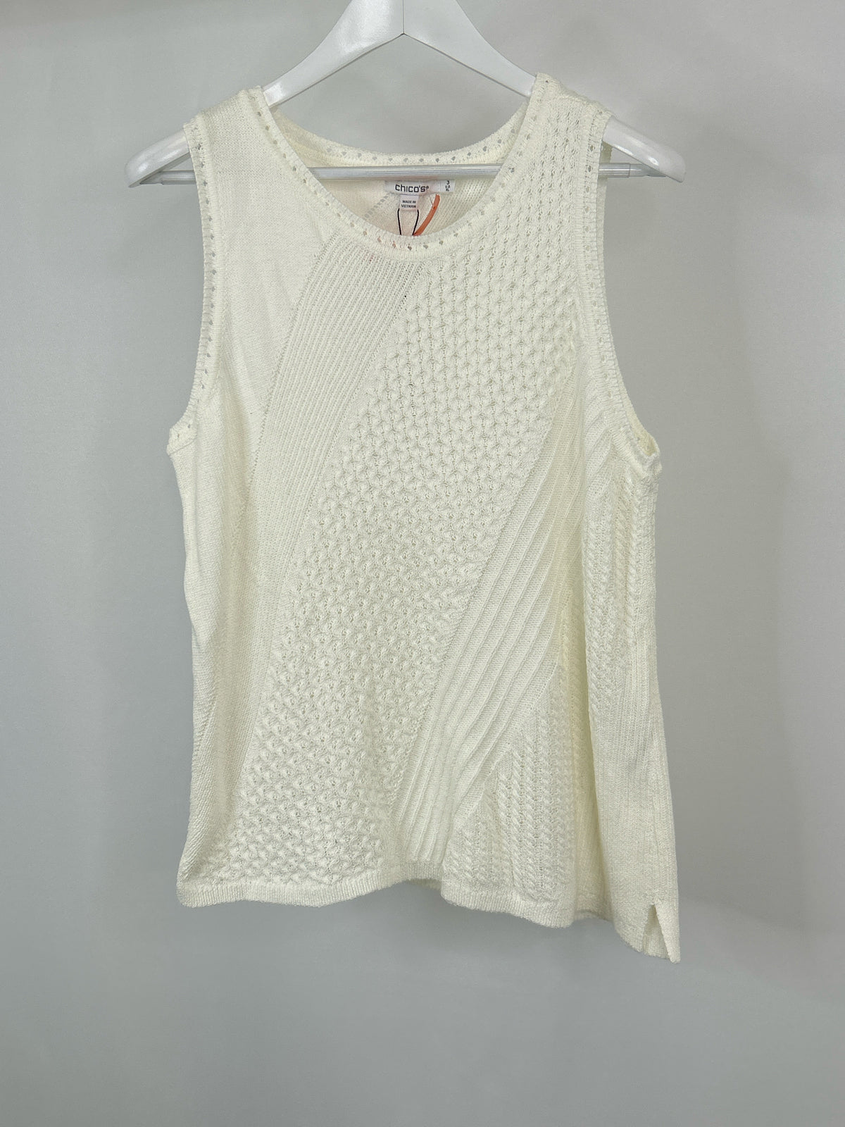 CHICO'S Size XL White Women Tank Top Sweater NWT