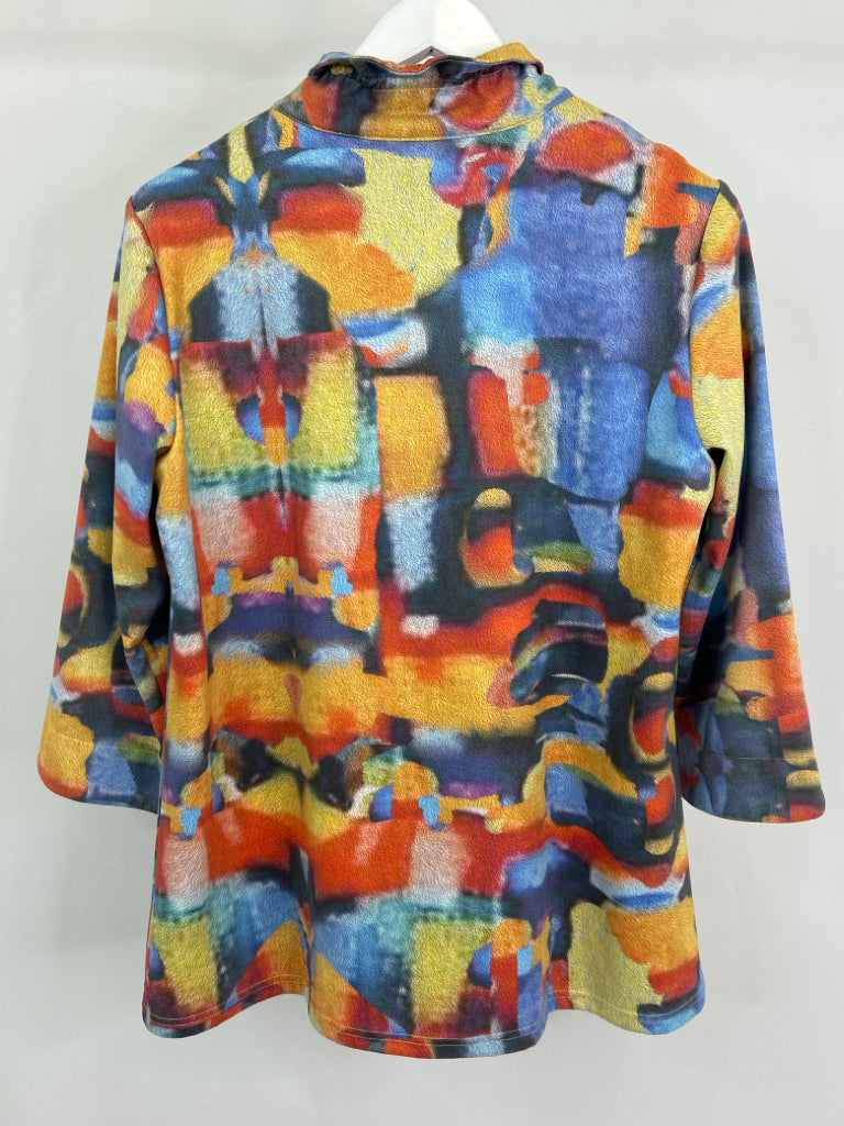 ETHYL Women Size M BLUE AND YELLOW Jacket