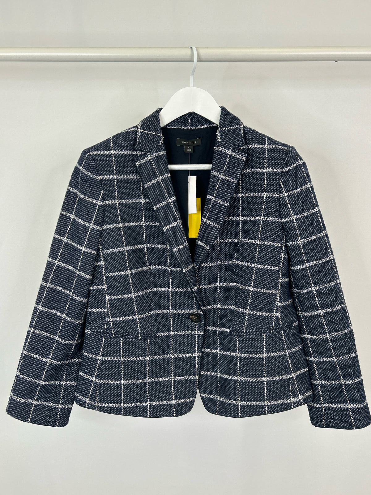 ANN TAYLOR Size 8 blue and white Women Blazer