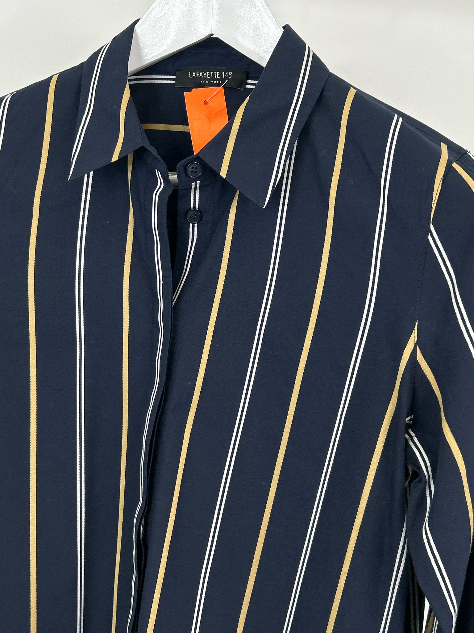 LAFAYETTE 148 Size S NAVY STRIPED Women Shirt