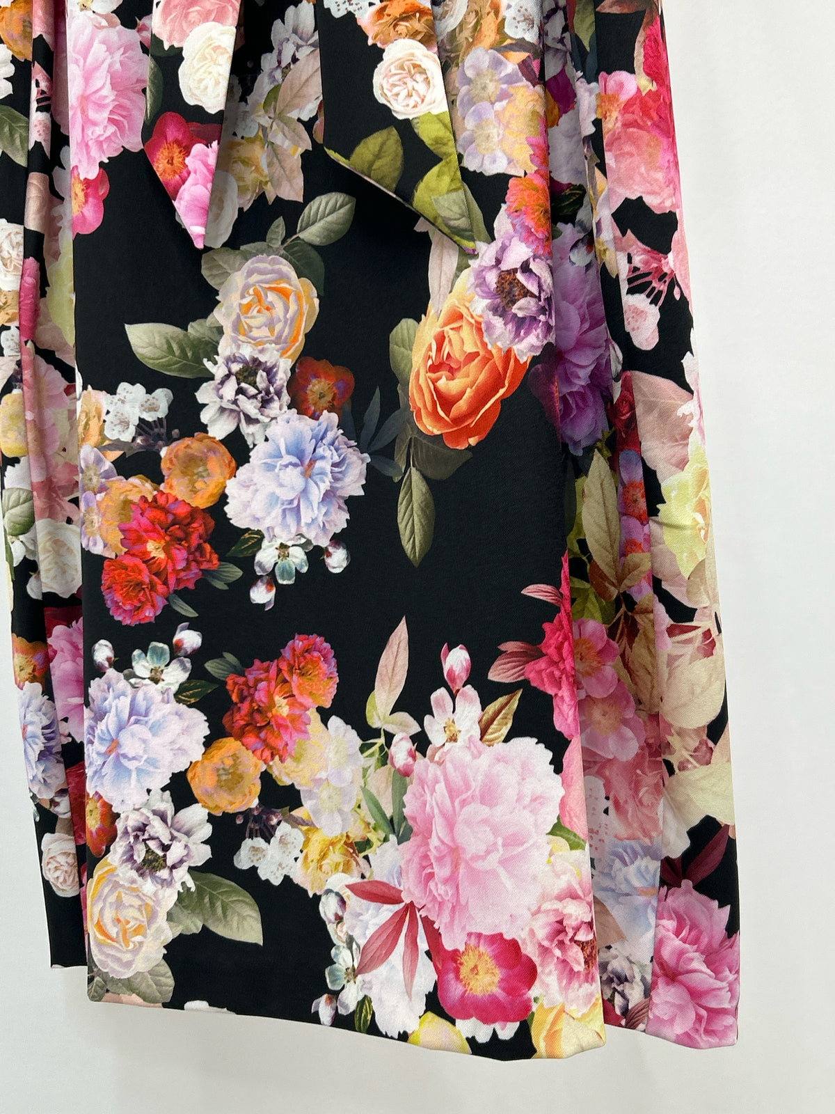 ADRIANNA PAPELL Size 8 Black Floral Women Dress
