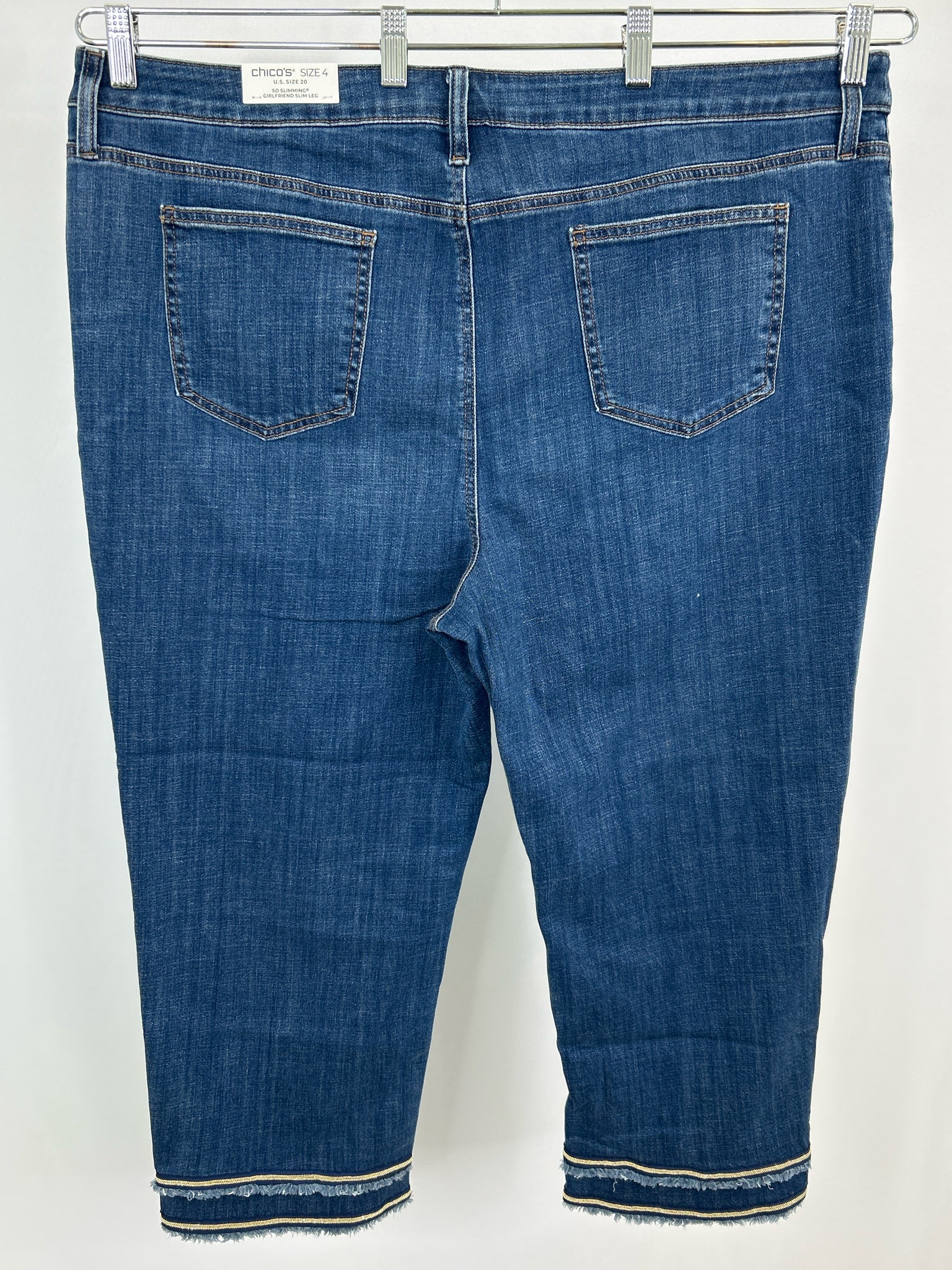 CHICO'S Size 20 Blue Denim Women Jeans NWT