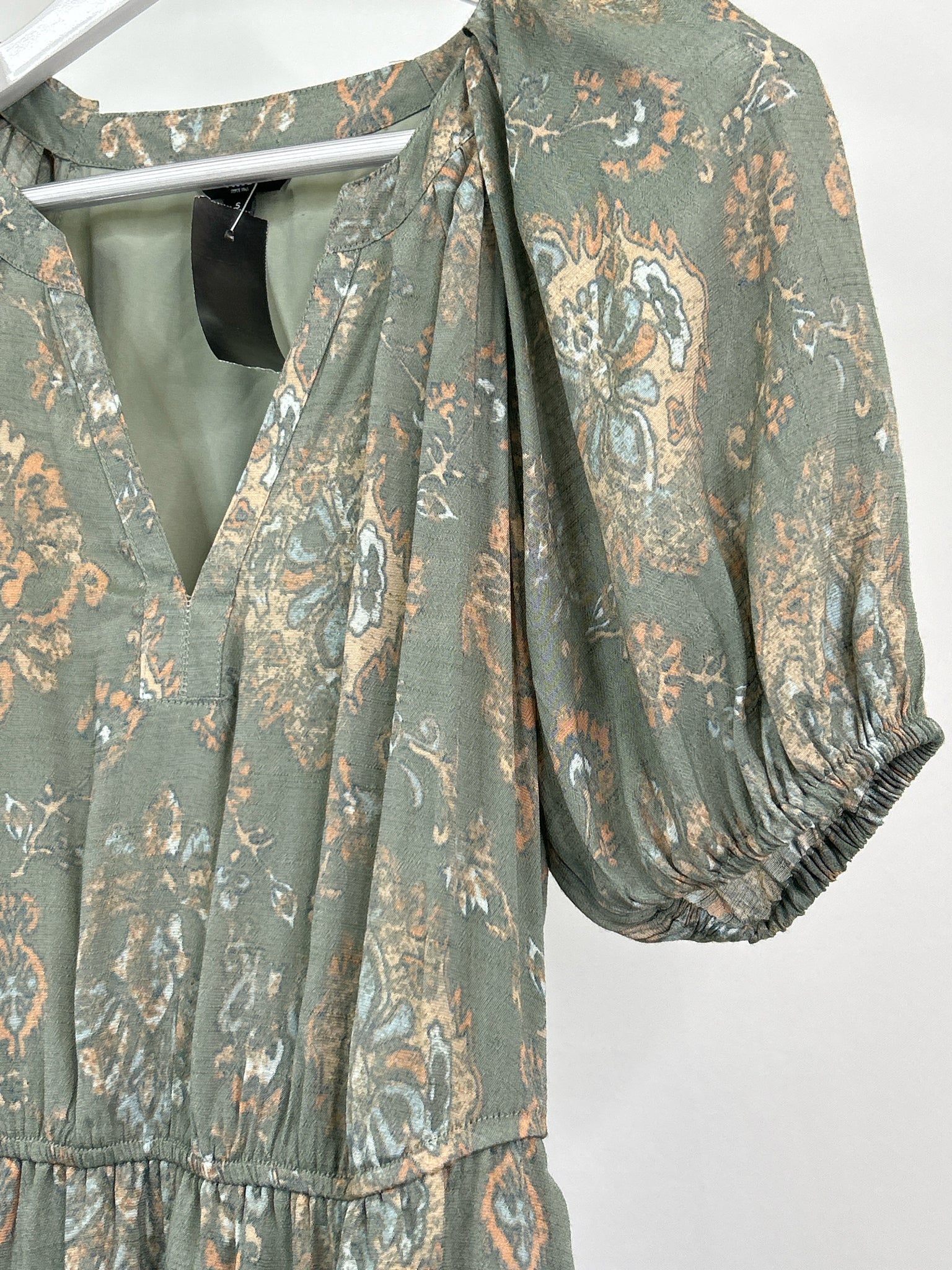 FRYE Size S sage print Women Dress