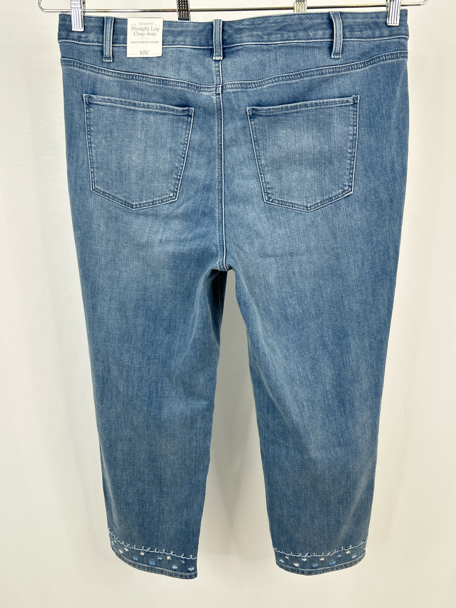 TALBOTS Size 16W Blue Denim Jeans NWT