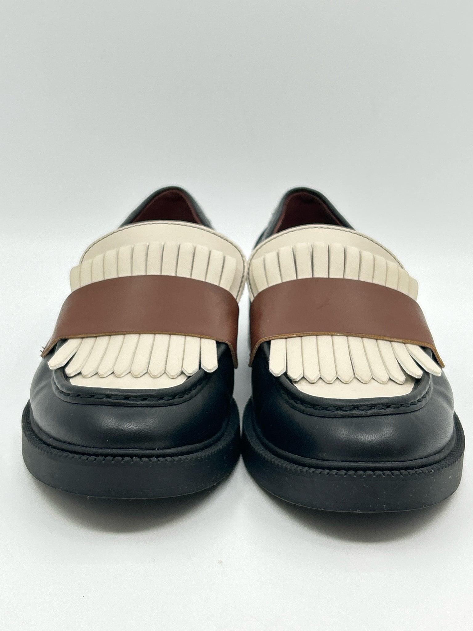 MARC FISHER Size 8M CREAM AND BLACK Women Loafer