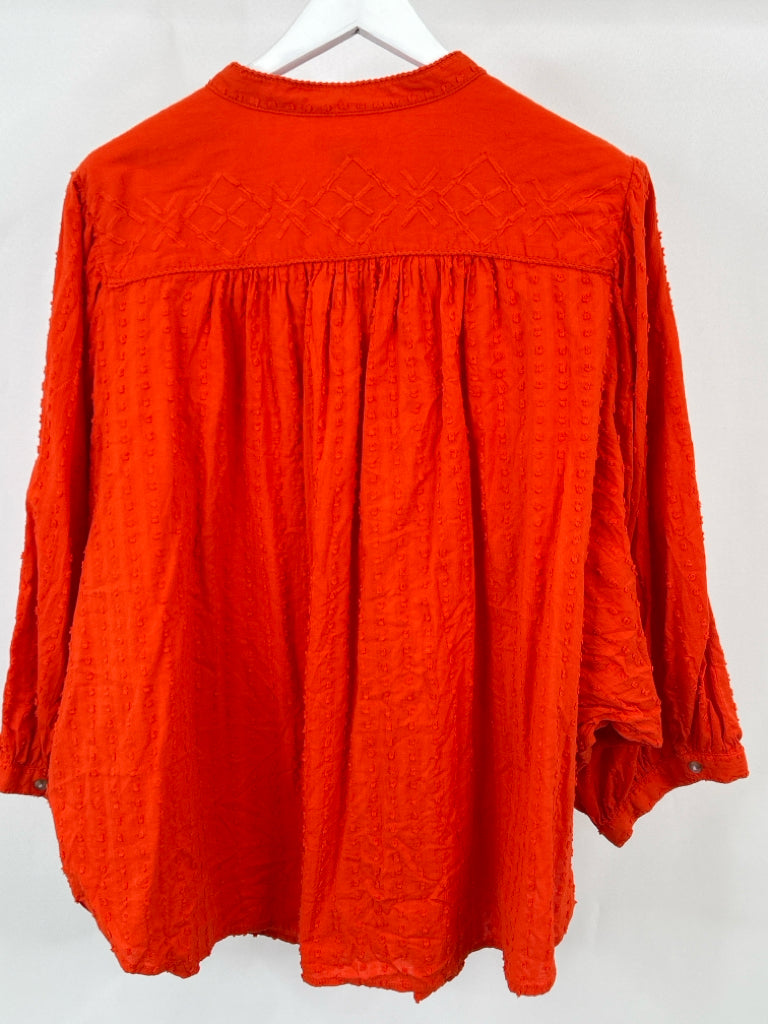 PILCRO Women Size 3X Orange Blouse