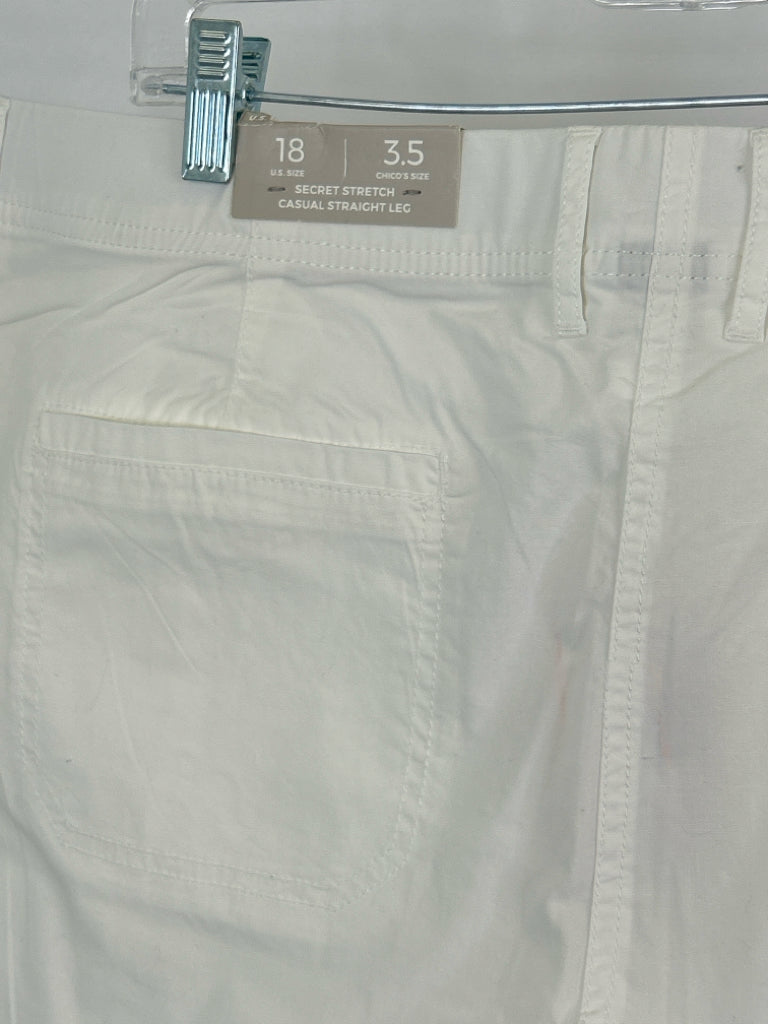 CHICO'S Size 18 White Pants NWT