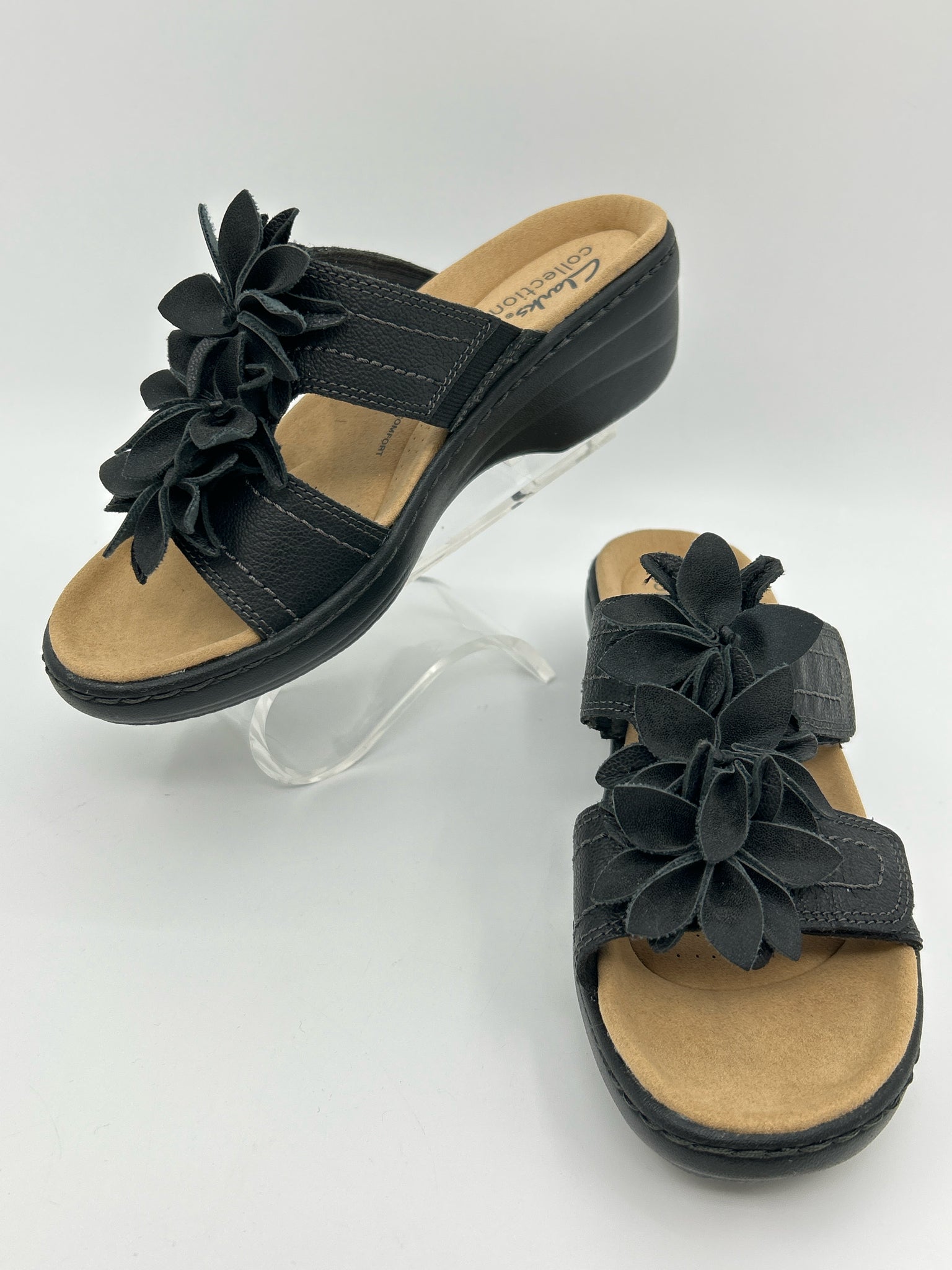 CLARKS Size 6M Black Women's Sandal