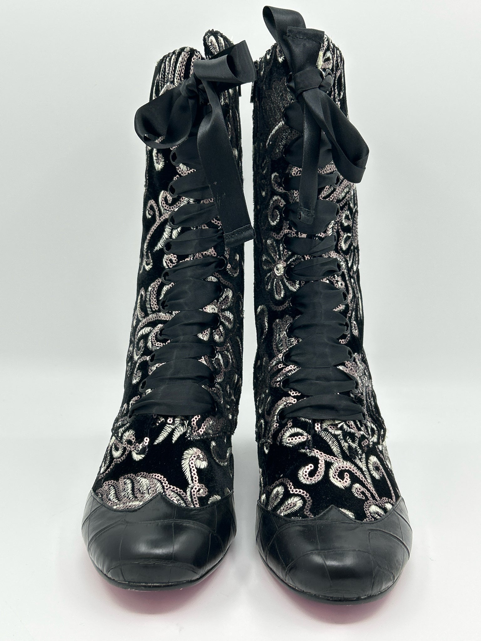 IRREGULAR CHOICE Size 43 Black Women Boots NIB