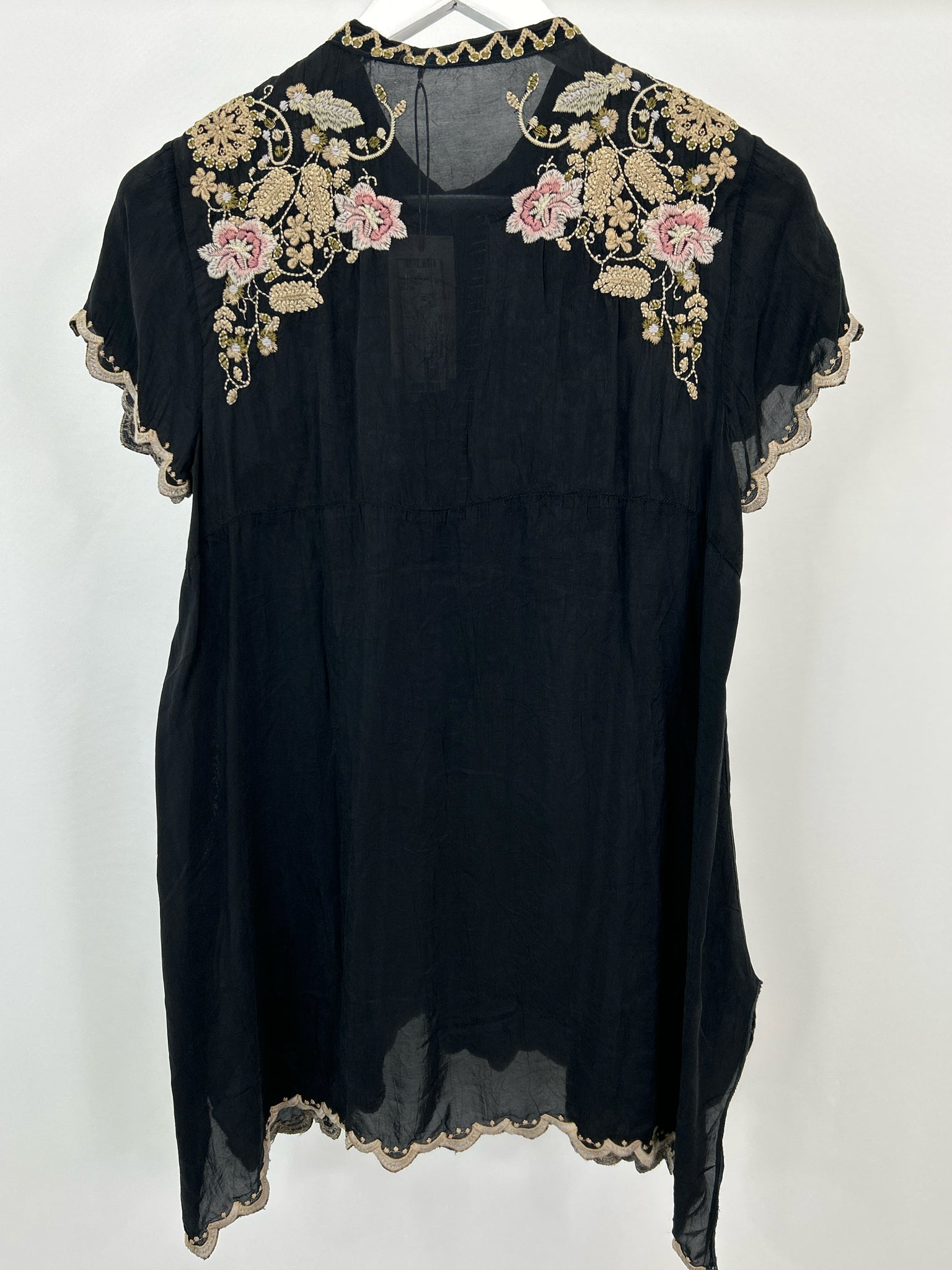 JOHNNY WAS Size M Black Women Tunic NWT