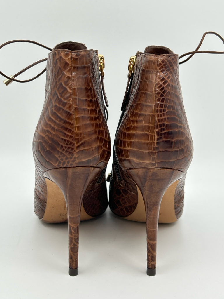 ALEXANDRE BIRMAN Women Size 37.5 Brown Booties