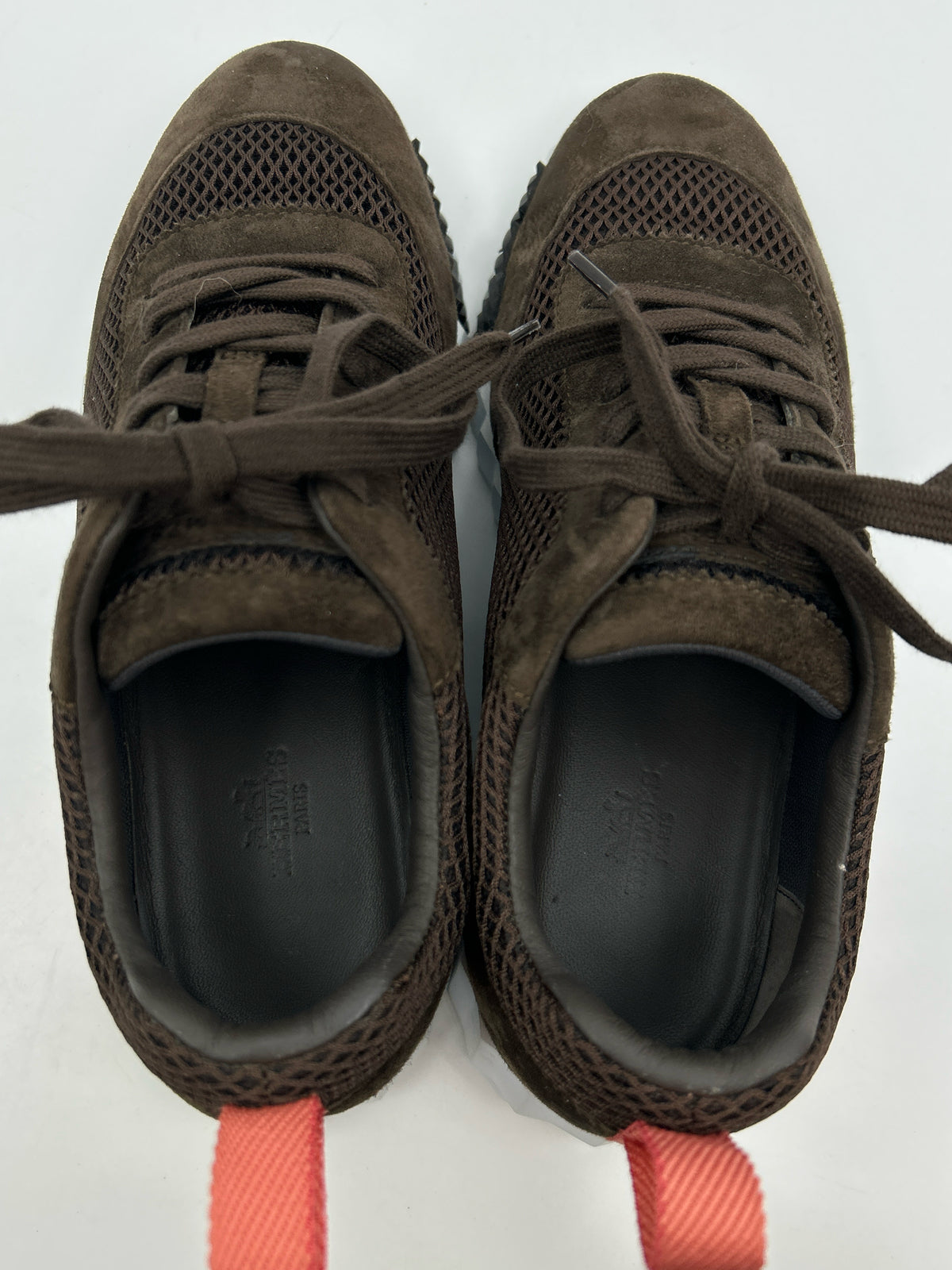 HERMÈS Size 38.5 Brown Women Sneakers