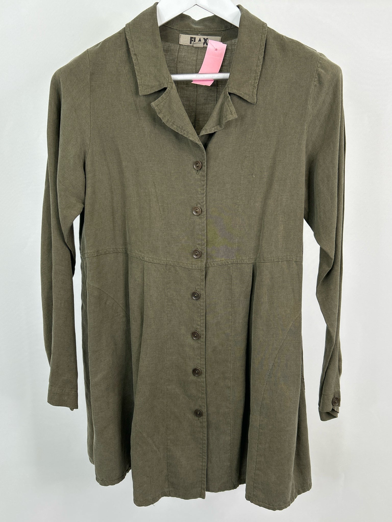 FLAX Size 4/6 ARMY GREEN Women Tunic