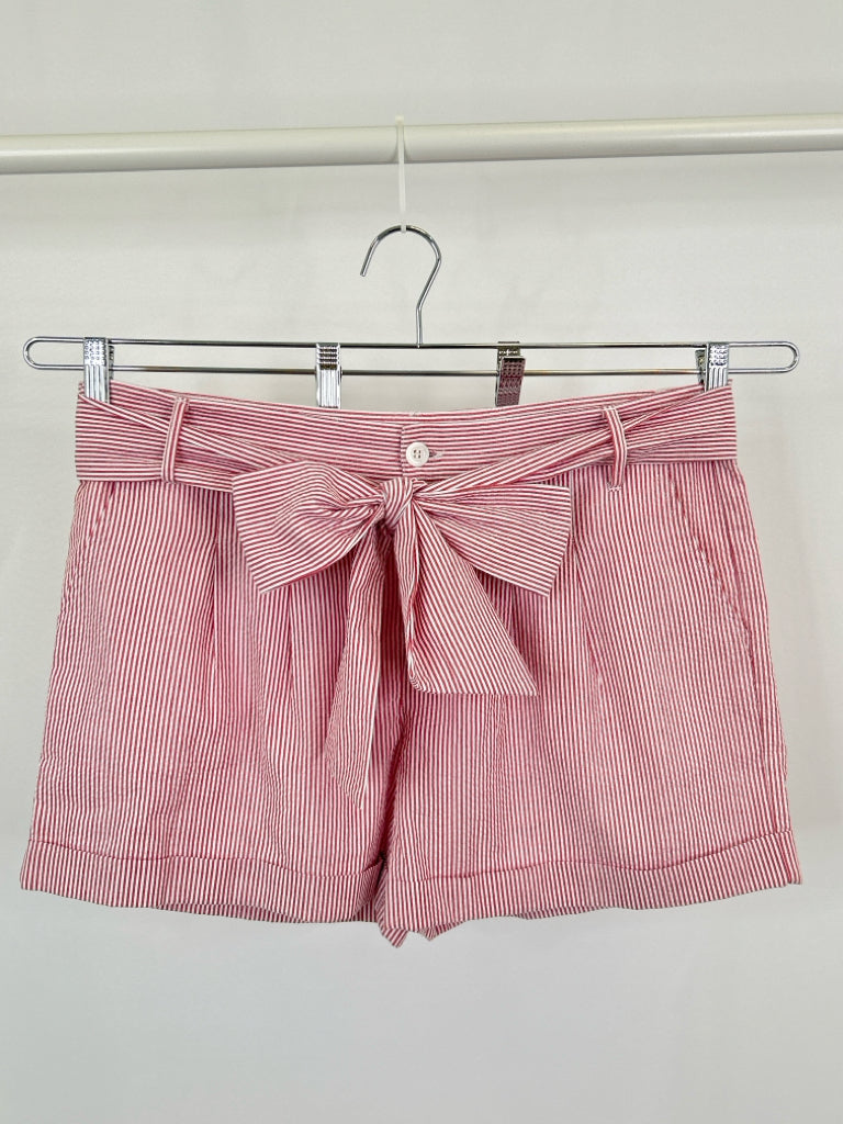 LAUREN JAMES Size XL Red Striped Women's Shorts