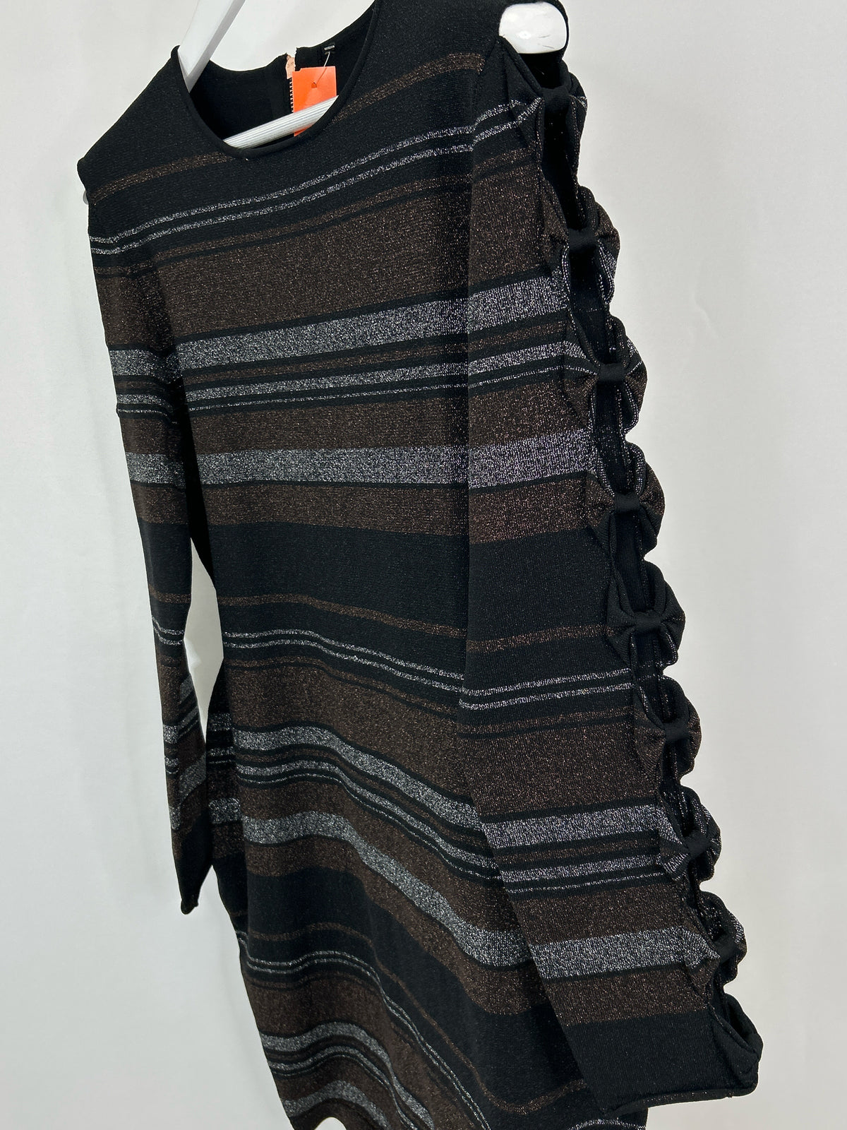 TED BAKER Size S black striped Women Dress