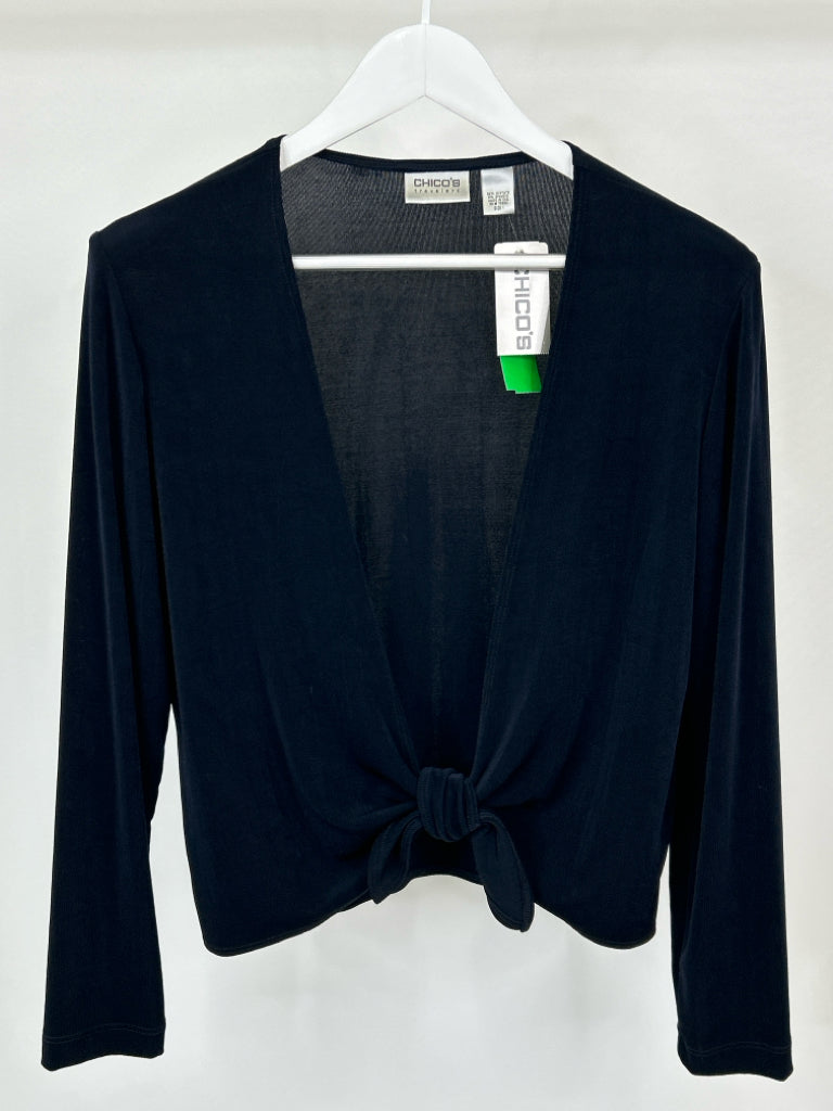 CHICO'S Size 1 / US Size 8 Navy Cardigan NWT