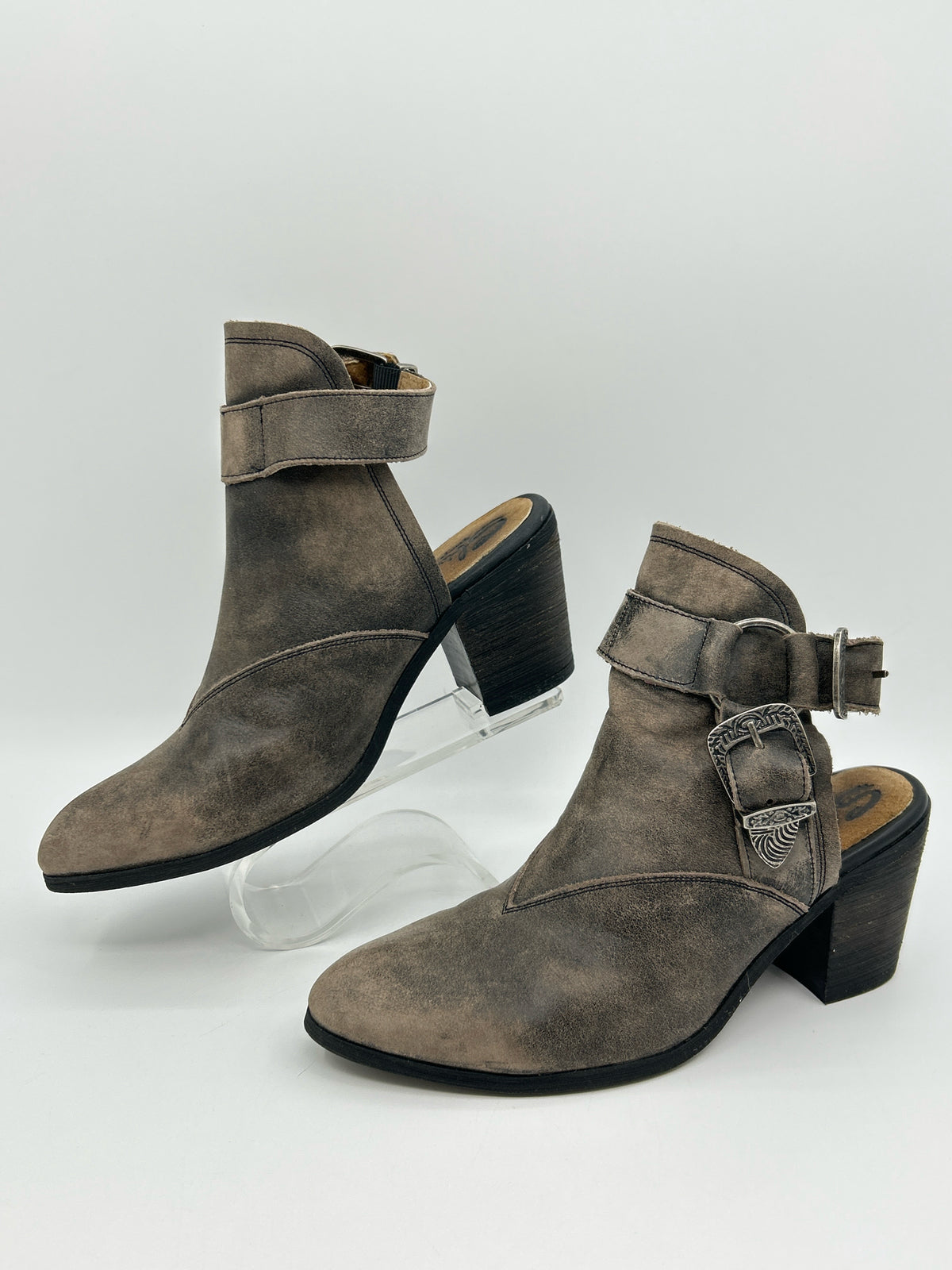 SBICCA Size 7 Charcoal Women Booties